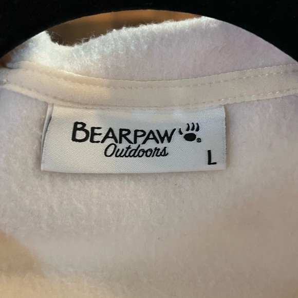 BearPaw NWT Women's Cream and Tan Utility Jacket Size Large - Picture 4 of 9